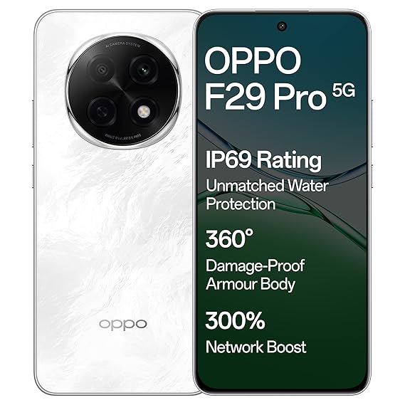 OPPO F29 Pro 5G (Marble White, 8GB RAM, 256GB Storage)